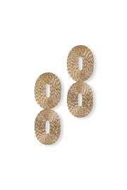 Double Solomonic Gold Thread Earrings